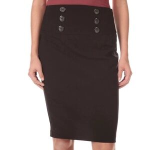 𝅺𝅺⭐️2 FOR $20⭐️ Cleo Petites black pencil skirt size 6.